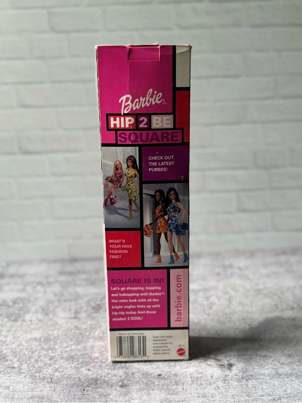 Vintage Y2K Barbie Hip 2 Be Square 2000 Mattel Pink New Sealed Doll